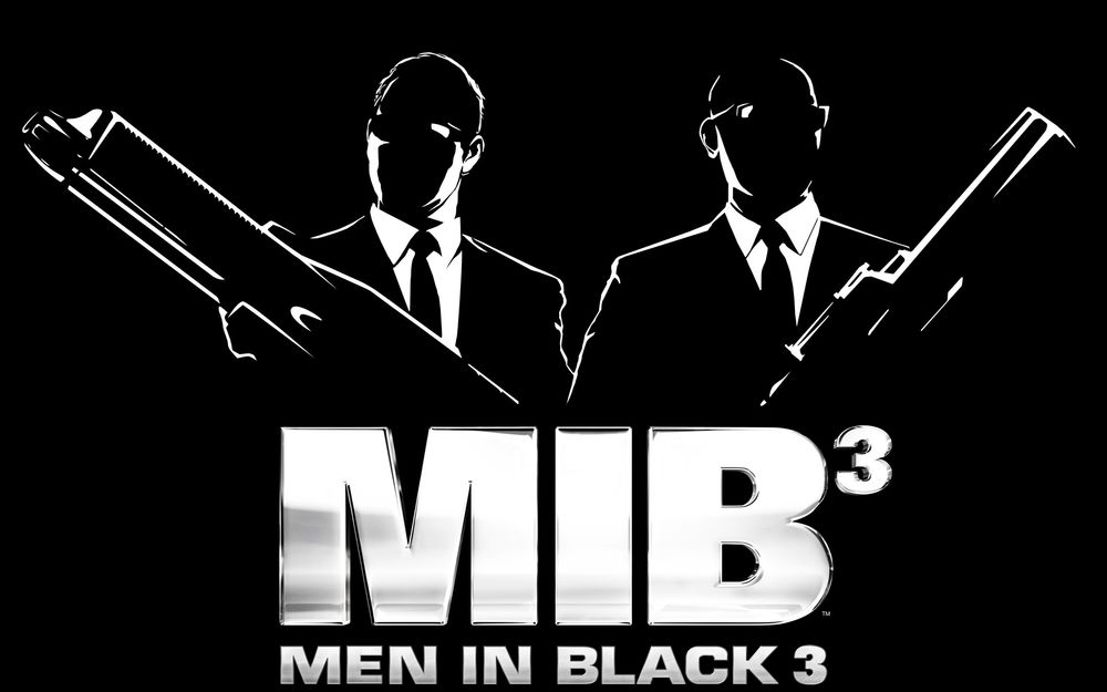 Обои для рабочего стола Постер к фильму Men in black 3 / Люди в черном 3, нарисованные агенты K / Кей и J / Джей