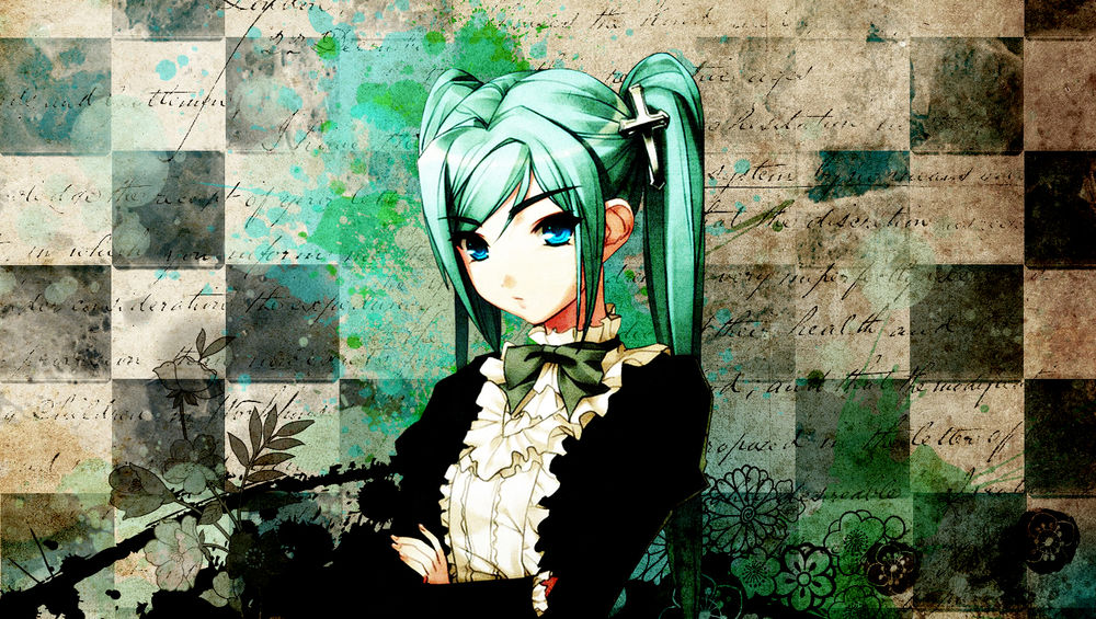Обои для рабочего стола Vocaloid Hatsune Miku / Вокалоид Хатсунэ Мику