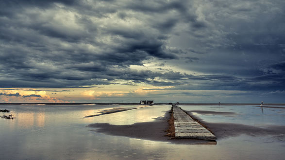 Обои на рабочий стол Delta de l'Ebre / Дельта реки Эбро, Spain / Испания