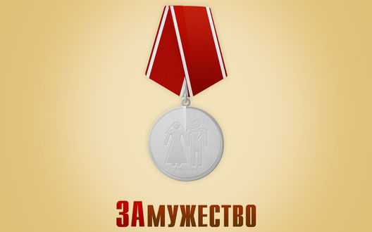 Обои на рабочий стол Медаль за ЗаМужество