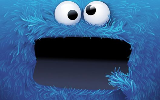 Обои на рабочий стол Печенюшный Монстр / Cookie Monster