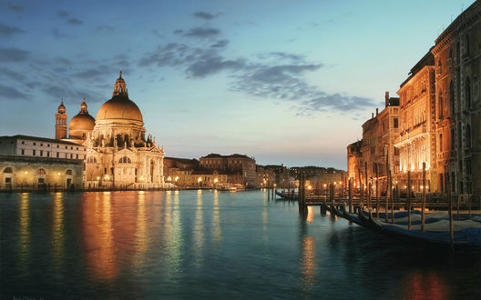 Обои на рабочий стол Белые ночи в Венеции  / Venice, Италия / Italy
