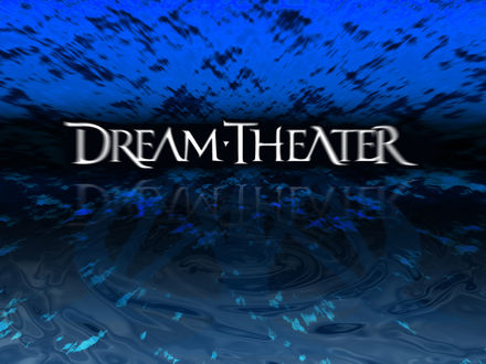 Обои на рабочий стол Надпись на синем фоне (Dream Theatеr / Театр Мечты)