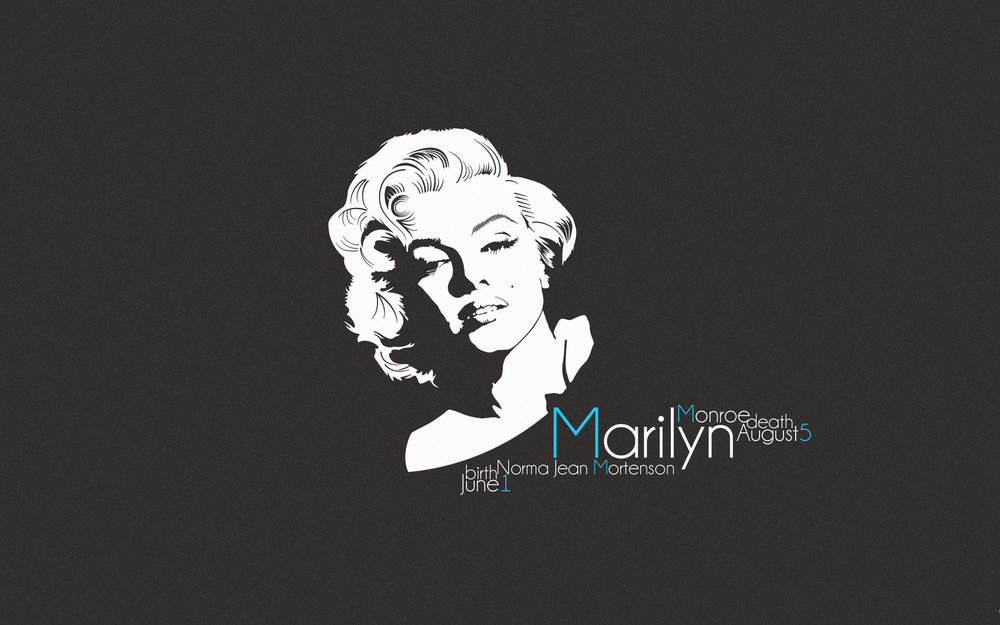 Обои для рабочего стола Marilyn Monroe / Мэрилин Монро (Death August 5, birth june 1, Norma Jean Mortenson)