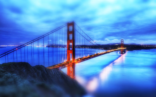 Обои на рабочий стол Мост Золотые ворота / Golden Gate в Сан-Франциско / San-Francisco, USA / США