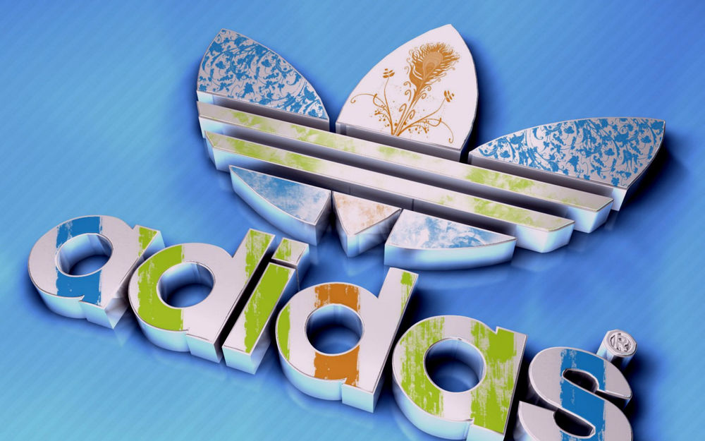 Обои для рабочего стола Логотип фирмы Адидас / Adidas, производящей спортивную одежду
