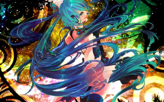 Обои на рабочий стол Вокалоид Мику Хацунэ / Vocaloid Miku Hatsune