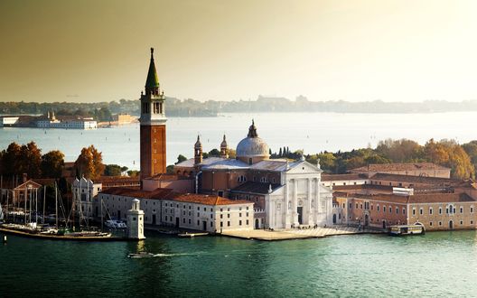 Обои на рабочий стол Вид на Венецию / Venice, Италия / Italy
