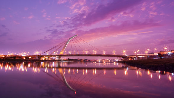 Обои на рабочий стол Мост в городе Тайбэй, Китай / Taipei Bridge, China