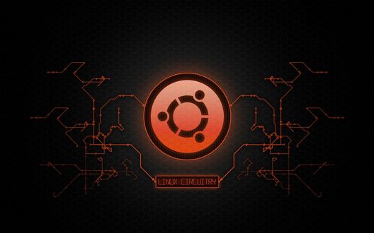 Обои на рабочий стол Linux / Линукс, реклама операционной системы (Linux circuitry)