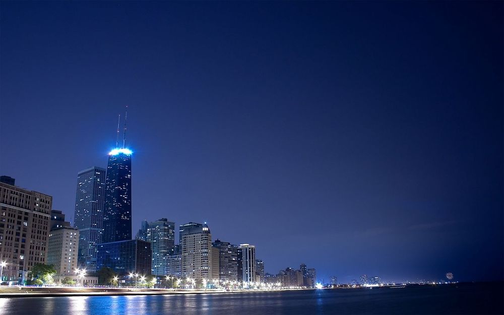 Обои для рабочего стола John Hancock Building, Chicago, Illinois, United States / Джон Хенкок Центр, Чикаго, Иллинойс, США