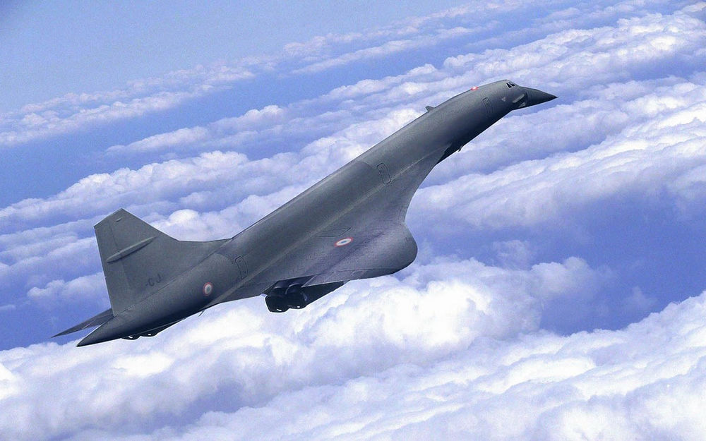 Обои для рабочего стола Самолёт Concorde / Конкорд в небе