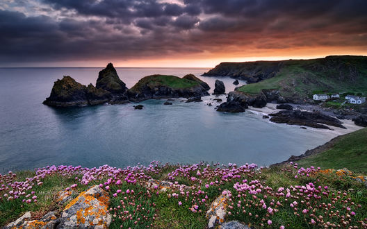 Обои на рабочий стол Бухта Кинанс, Корнуолл, Англия / Kinans, Cornwall, England, работа фотографа Михаэля Брайтунга /  Michael Breitung