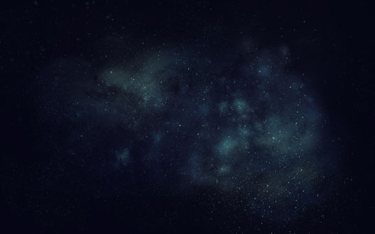 Обои на рабочий стол Темная туманная галактика