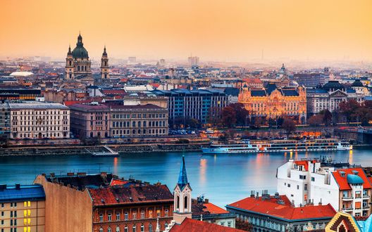 Обои на рабочий стол Панорама на Будапешт / Budapest, Венгрия / Hungary