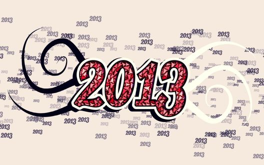 Обои на рабочий стол 2013 на фоне цифр 2013