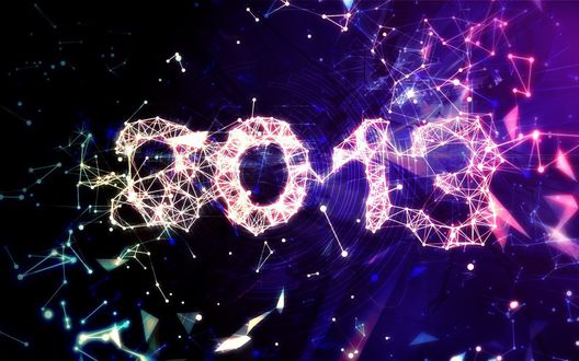 Обои на рабочий стол Новый год 2013 в виде соединенных в созвездия звезд