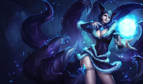 Обои на рабочий стол Ари / Ahri из игры Лига Легенд / League of Legends