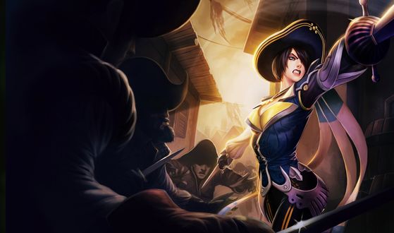 Обои на рабочий стол Фиора / Fiora из игры Лига Легенд / League of  Legends пытается вырваться из толпы