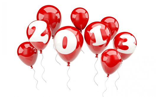 Обои на рабочий стол 2013 на красных воздушных шарах