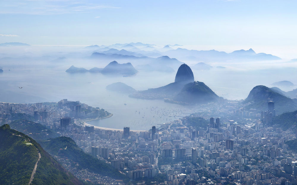Обои для рабочего стола Вид на Rio De Janeiro / Рио-де-Жанейро