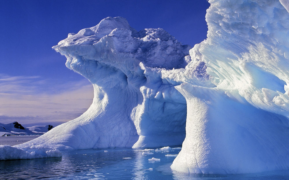 Обои для рабочего стола Ледяные фигуры, Антарктида / Antarctica