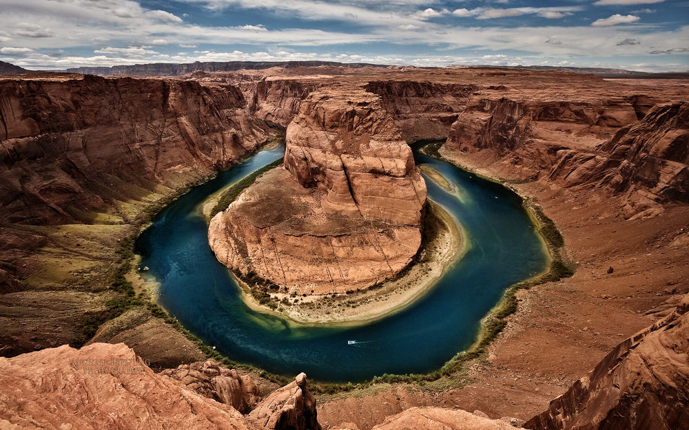 Обои для рабочего стола Река Колорадо Хорсшу-Бенд, Аризона, США / Colorado, Horseshoe Bend, Arizona, USA, работа фотографа Михаэля Брайтунга / Michael Breitung