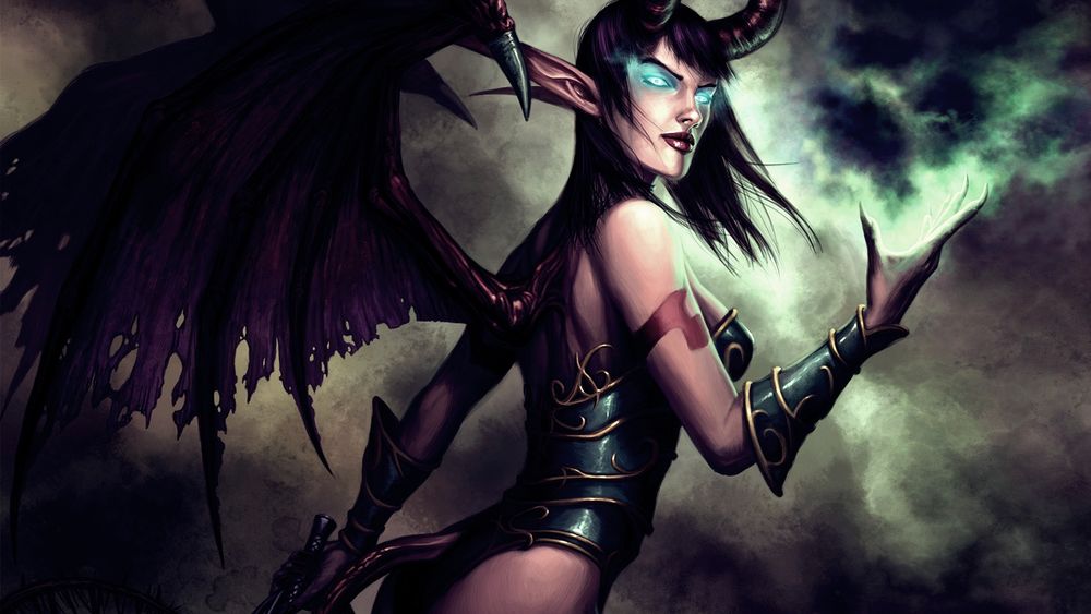 Обои для рабочего стола Суккуб / Succubus из игры World of Warcraft
