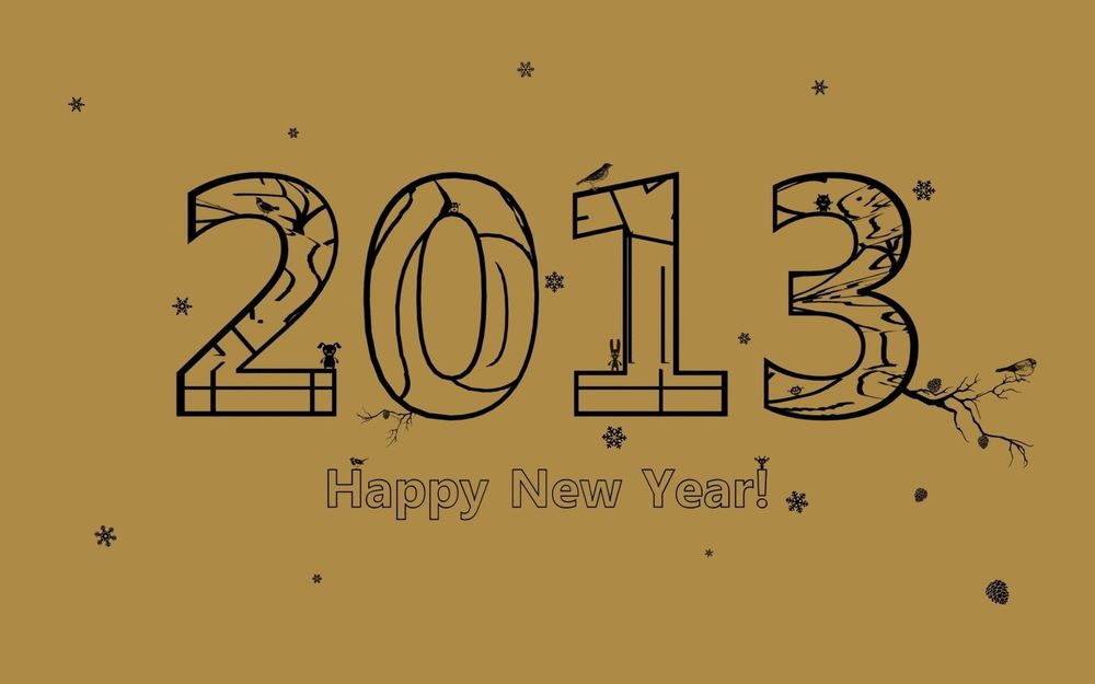 Обои для рабочего стола 2013 happy new year / счастливого нового года