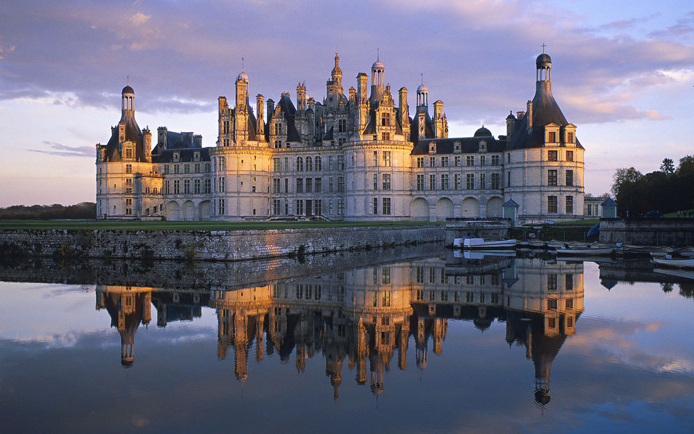 Обои для рабочего стола Замок Шамбор, долина Луар, Франция / Castle of Chambord, Loire, France