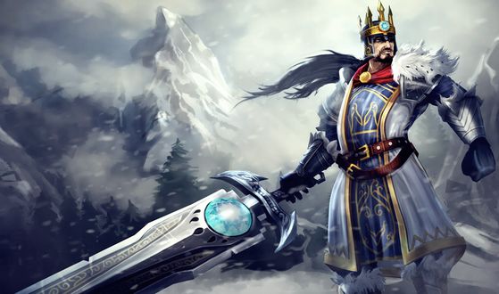 Обои на рабочий стол Триндамер / Tryndamere из игры Лига Легенд / League of Legends