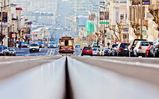 Обои на рабочий стол Улица Сан-Франциско, США / San Francisco, USA