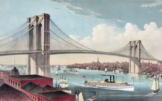 Обои на рабочий стол Бруклинский мост, Бруклин, США / Brooklyn, United States
