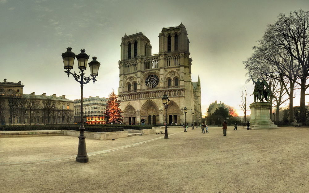 Обои для рабочего стола Собор Парижской Богоматери / Notre Dame de Paris, Париж, Франция / Paris, France