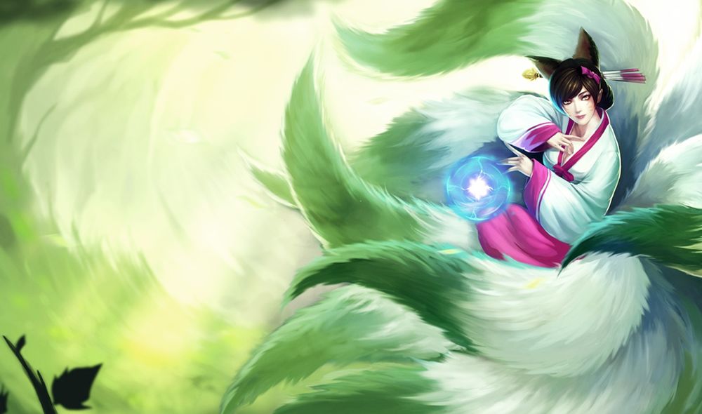 Обои для рабочего стола Ари / Ahri из игры Лига Легенд / League of Legends