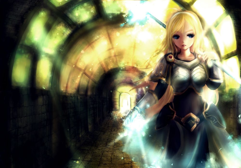 Обои для рабочего стола Лакс / Lux из игры Лига Легенд / League of Legends
