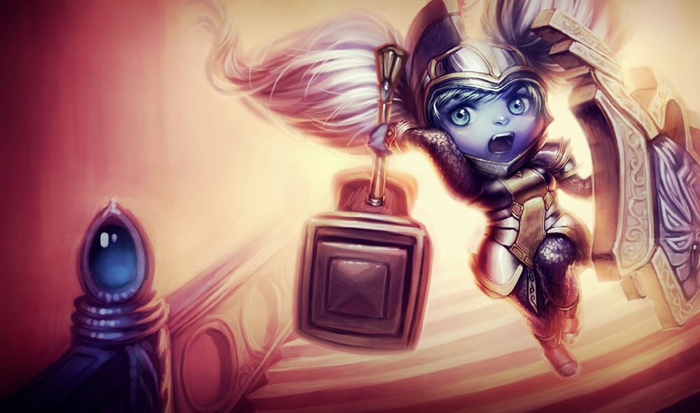 Обои для рабочего стола Поппи / Poppy из игры Лига Легенд / League of Legends