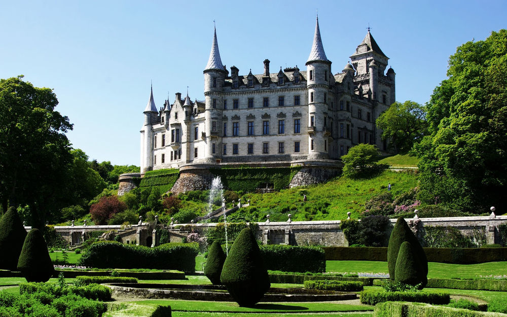 Обои для рабочего стола Замок Данробин / Dunrobin Castle, Голспи, Шотландия / Golspie, Scotland