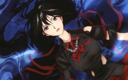 Обои на рабочий стол Сая Кисараги / Saya Kisagari из аниме Кровь-С / Blood-C