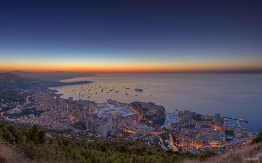 Обои на рабочий стол Монако, вид на Монте-Карло / Monaco, Monte-Carlo