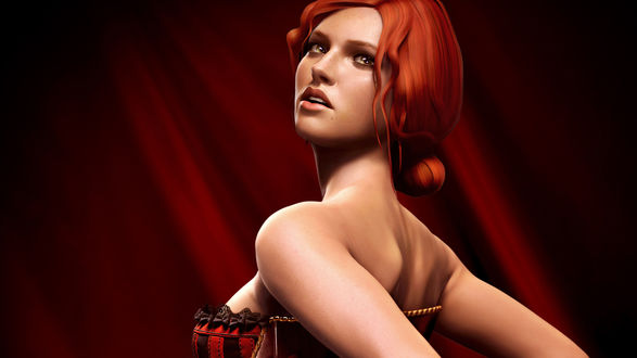 Обои на рабочий стол Трисс Меригольд из игры 'The Witcher 2: Assassins of Kings / Ведьмак 2: Убийцы королей'