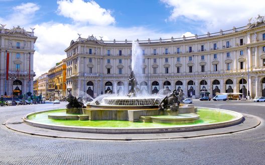 Обои на рабочий стол Площадь республики в Риме / Rome, Italy / Италия