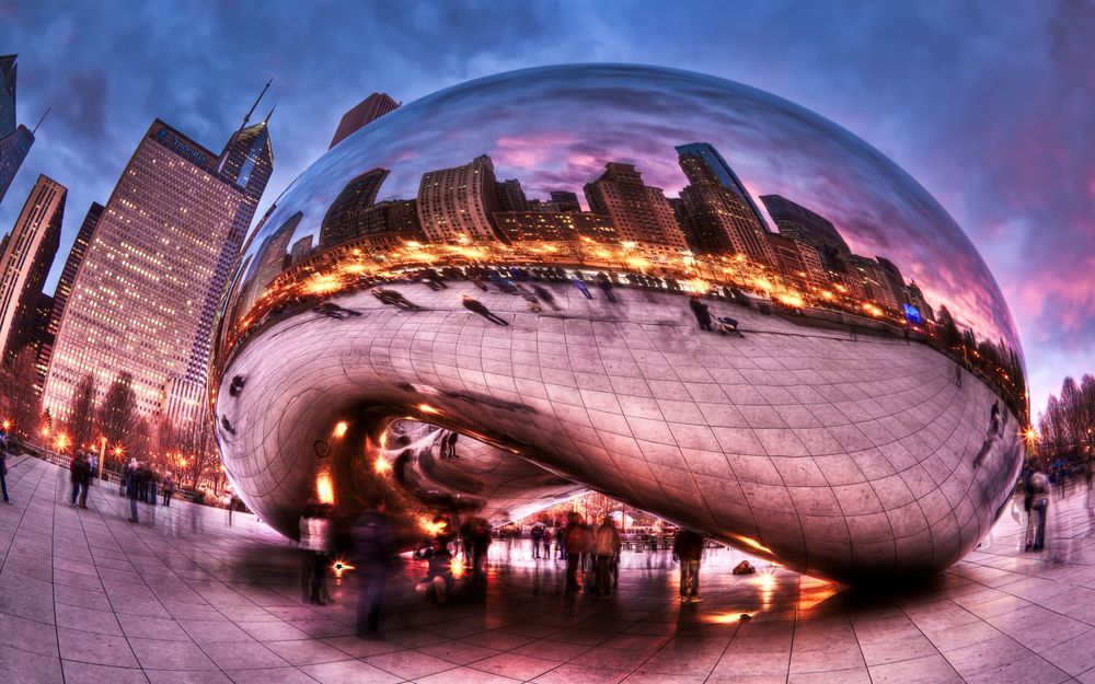 Обои для рабочего стола Милленниум парк, Чикаго, США / Chicago, USA