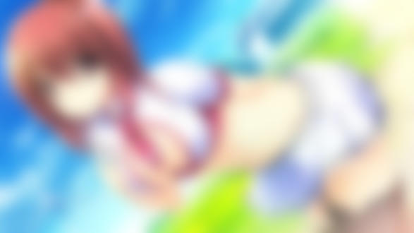 Обои на рабочий стол Himegi Ageha / Агеха Химеги из игры Kono Oozora ni, Tsubasa wo Hirogete в мини-юбке и откровенном топике на гнулась