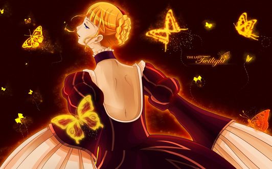 Обои на рабочий стол Беатриче / Beatrice из аниме ''Когда плачут чайки'' / ''Umineko no Naku Koro ni'' (The Last Twilight / Последние Сумерки)