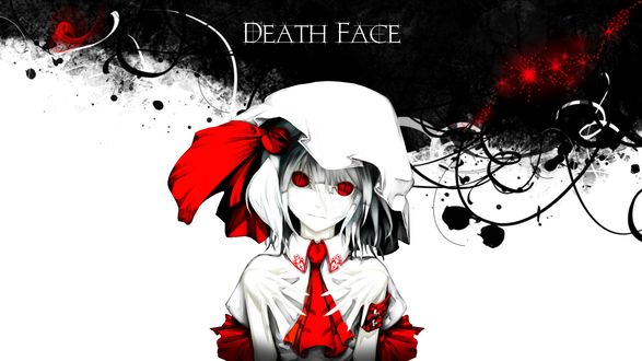 Обои на рабочий стол Remilia Scarlet / Ремилия Скарлет из игры Тохо / Touhou Project (Death Face / Лицо Смерти)