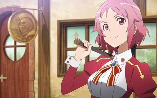 Обои на рабочий стол Кузнец Лизбет Lizbet из аниме Мастера меча онлайн / Sword Art Online