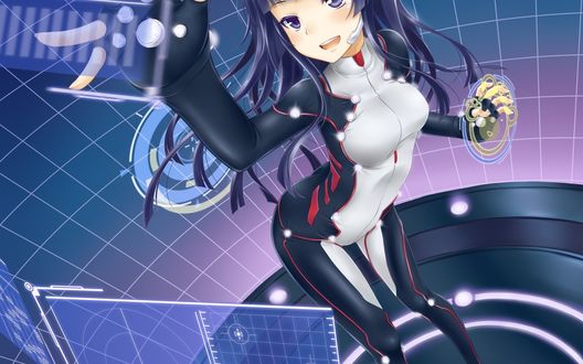 Обои на рабочий стол Цугуми / Tsugumi из аниме Guilty Crown / Венец Вины