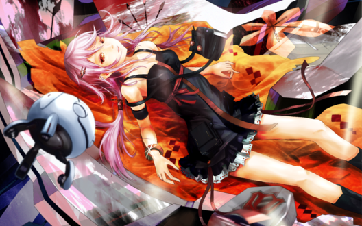 Обои на рабочий стол Инори Юдзуриха / Yuzuriha Inori из аниме ''Guilty Crown'' / ''Венец Вины''