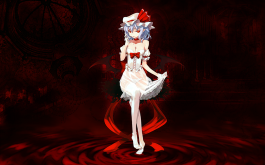 Обои на рабочий стол Remilia Scarlet / Ремилия Скарлет из Тохо / Touhou